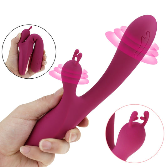 Use Your Tongue Vibrating Rabbit with G Spot Stimulator - Heating & Telescopic Throb