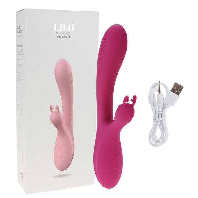 Use Your Tongue Vibrating Rabbit with G Spot Stimulator - Heating & Telescopic Throb