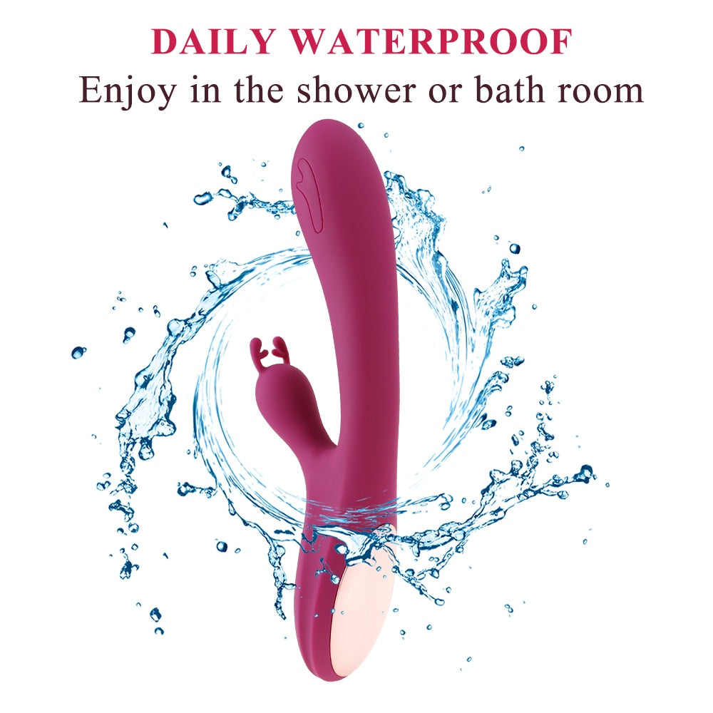 Use Your Tongue Vibrating Rabbit with G Spot Stimulator - Heating & Telescopic Throb