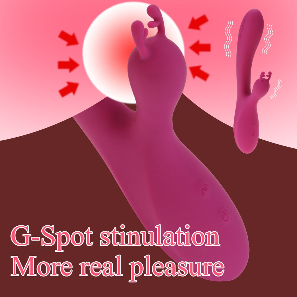 Use Your Tongue Vibrating Rabbit with G Spot Stimulator - Heating & Telescopic Throb