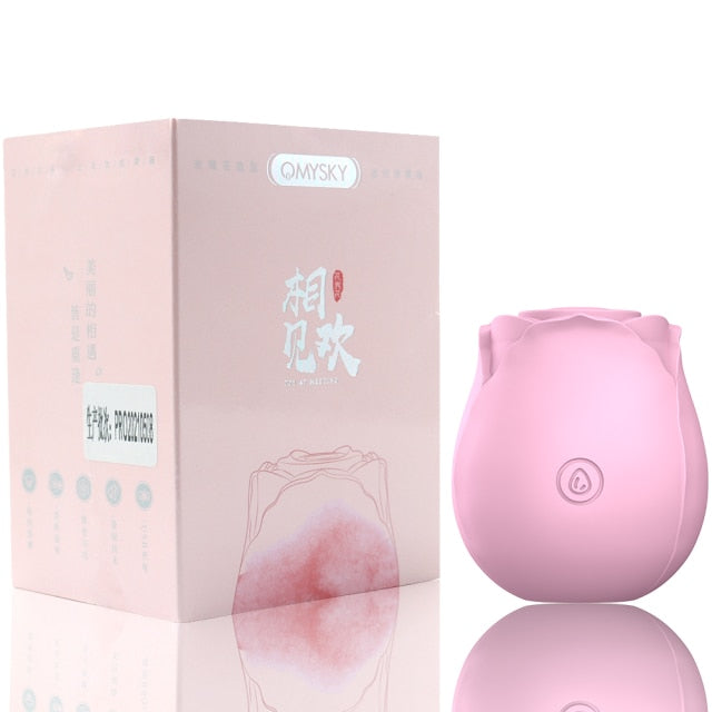 Rose Shape Vagina Sucking Vibrator Intimate Good Nipple Sucker Oral Licking Clitoris Stimulation Powerful Sex Toys for Women