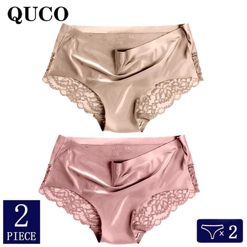 2pcs/lot QUCO Brand High Quality Women Panties Seamless Underwear