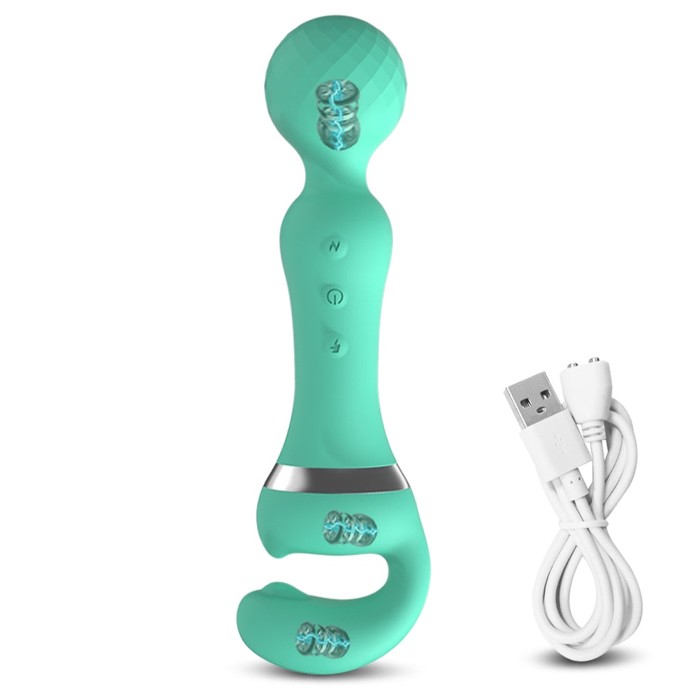 Experience Ultimate Pleasure with Our 2-in-1 AV Vibrator - 20 Modes, USB Recharge, G Spot Massager - For Women