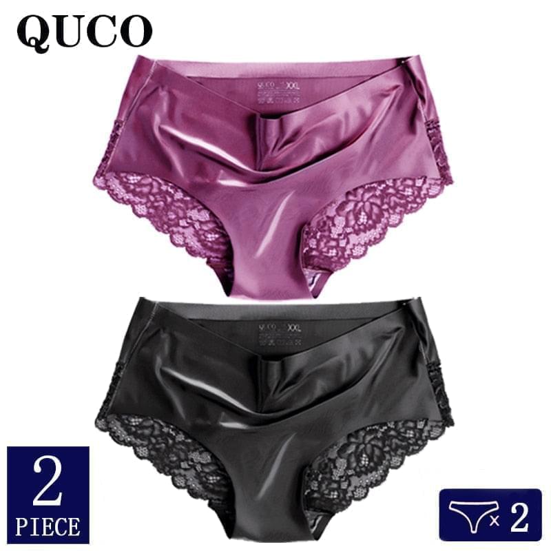 2pcs/lot QUCO Brand High Quality Women Panties Seamless Underwear