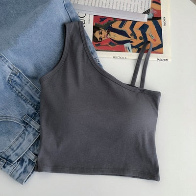 Knitted Binder Chest Woman Tank Tops Spaghetti Strap Corset Crop Camis With Built in Bras Korean Fashion Woman Tanks Camisole