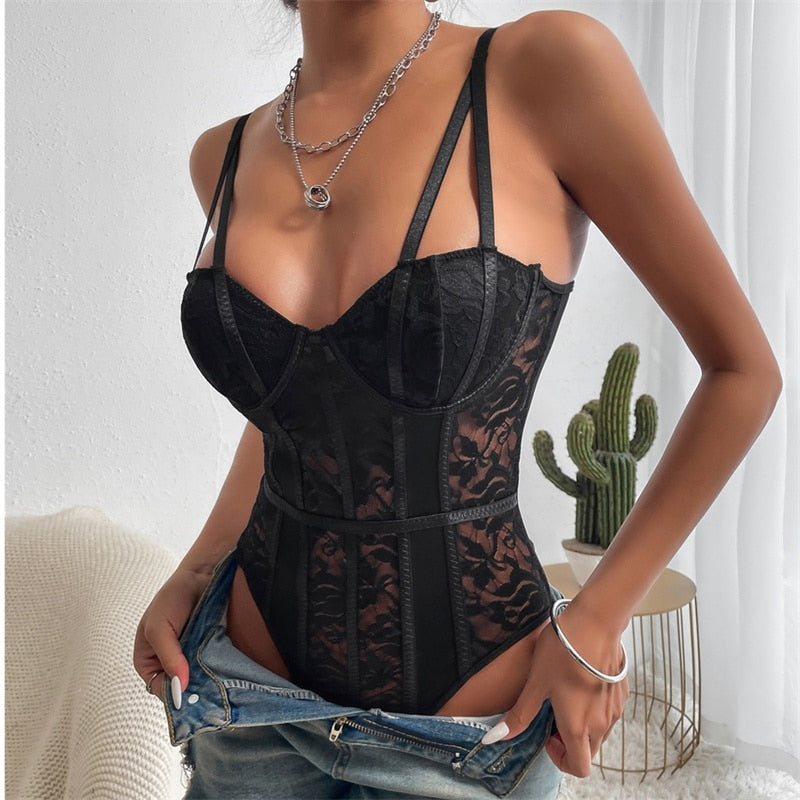 Summer Lace Playsuit Women Romper Ropa Mujer Bottom Thin Sexy Jumpsuit Woman Clothes Overalls Macacao Feminino Club Body Suit