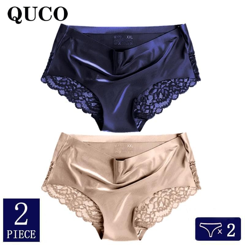 2pcs/lot QUCO Brand High Quality Women Panties Seamless Underwear