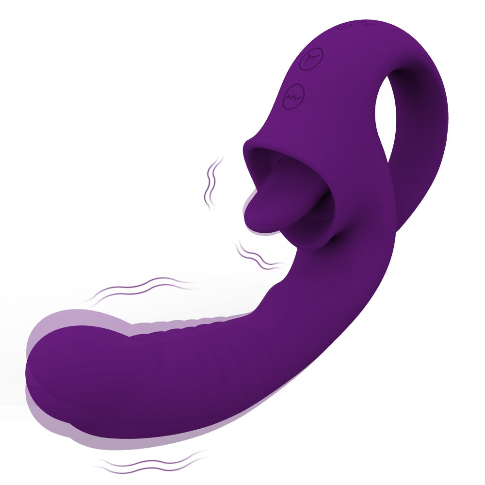 Female Powerful Clitoral Sucking Dildo Vibrator For Women Tongue Licking Sucker Clitoris Stimulator Sex Toys Goods for Adults 18