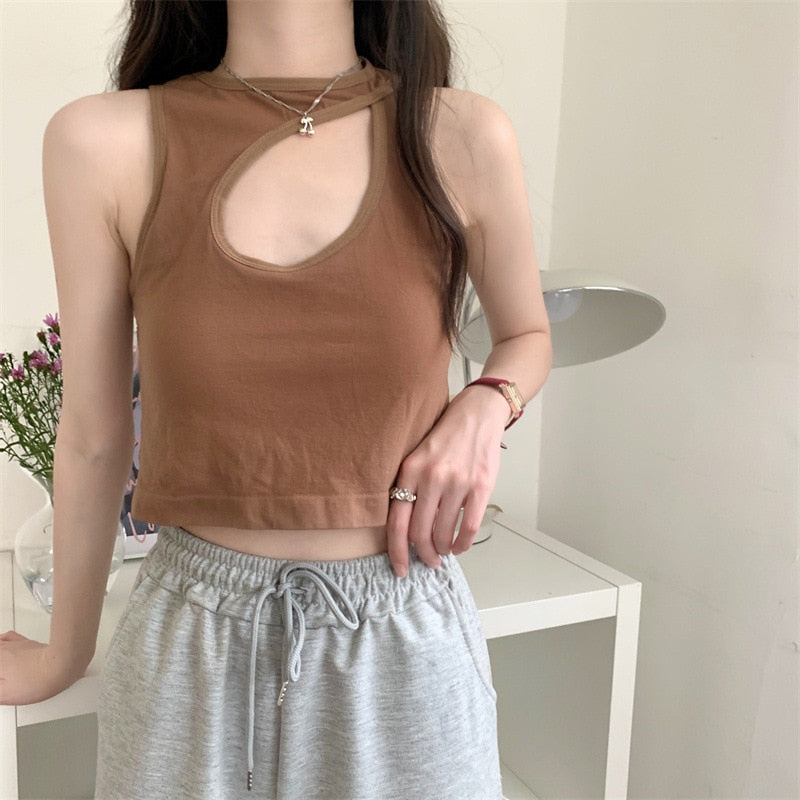 Knitted Binder Chest Woman Tank Tops Spaghetti Strap Corset Crop Camis With Built in Bras Korean Fashion Woman Tanks Camisole