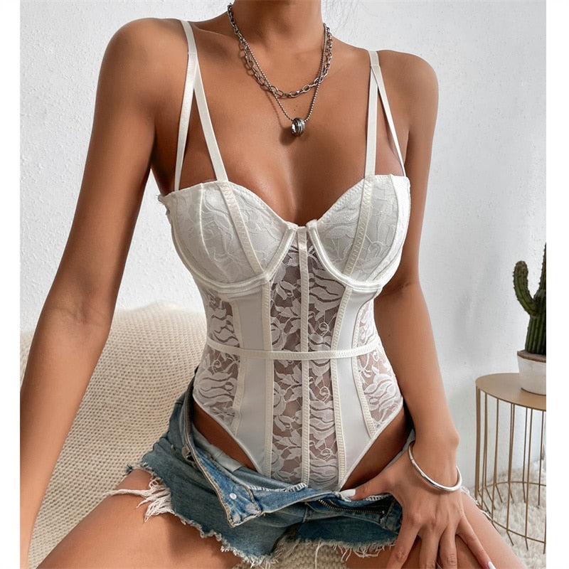 Summer Lace Playsuit Women Romper Ropa Mujer Bottom Thin Sexy Jumpsuit Woman Clothes Overalls Macacao Feminino Club Body Suit