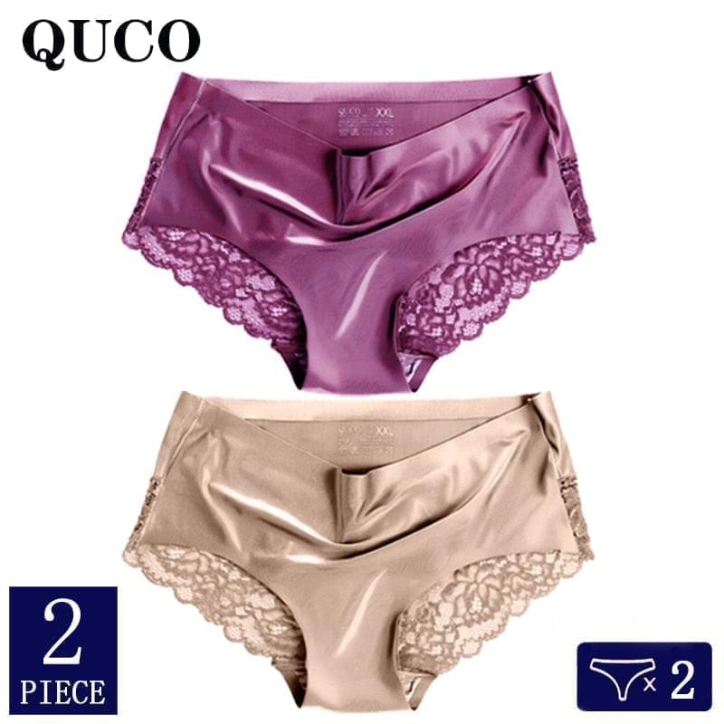 2pcs/lot QUCO Brand High Quality Women Panties Seamless Underwear