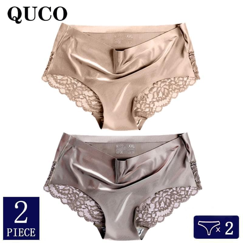 2pcs/lot QUCO Brand High Quality Women Panties Seamless Underwear