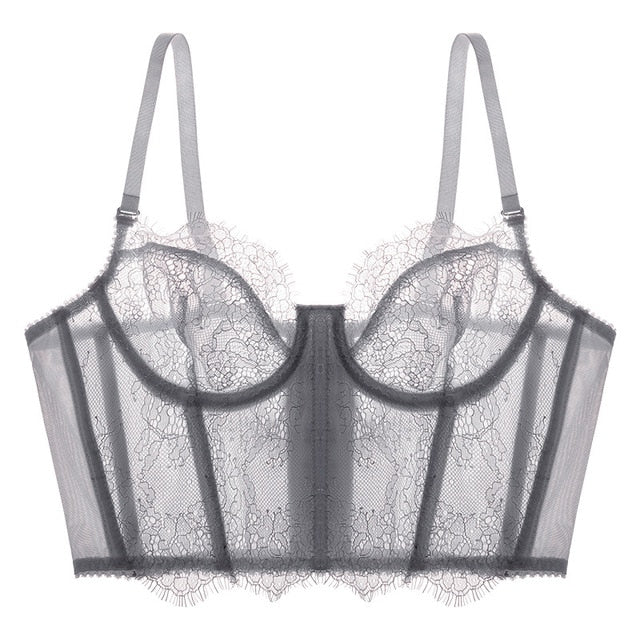 Sexy Lingerie for Women Underwear Set Lace Embroidery Brassiere Women&#39;s Lingerie Set Push Up Thin Bralette Deep V Bra and Panty