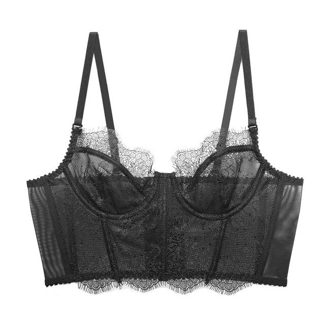 Sexy Lingerie for Women Underwear Set Lace Embroidery Brassiere Women&#39;s Lingerie Set Push Up Thin Bralette Deep V Bra and Panty