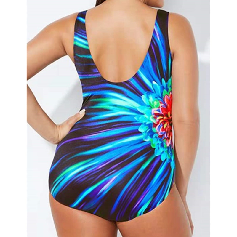 Sexy One-Piece Large Swimsuits Bodysuit Closed Plus Size Swimwear Female Bathing Suit For Pool Beachwear Women&#39;s Swimming Suit