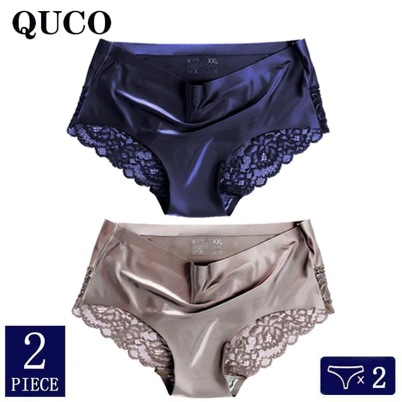 2pcs/lot QUCO Brand High Quality Women Panties Seamless Underwear