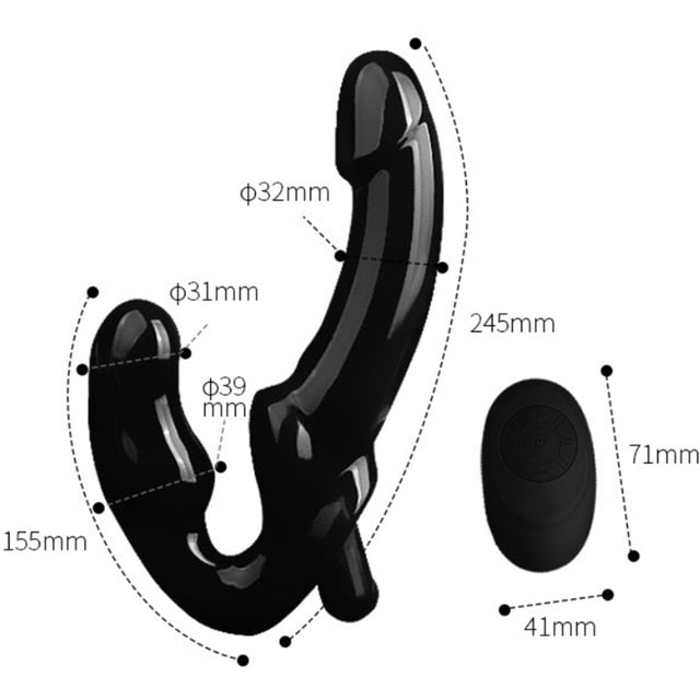 Strapless Strapon Dildo Vibrator Remote Control Lesbian Strap-on Double Ended Dildo Panties Adults Sex Toys for Women Female