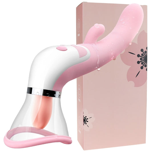 Experience Ultimate Pleasure: G-Spot Vibrator with Sucking & Licking Functions