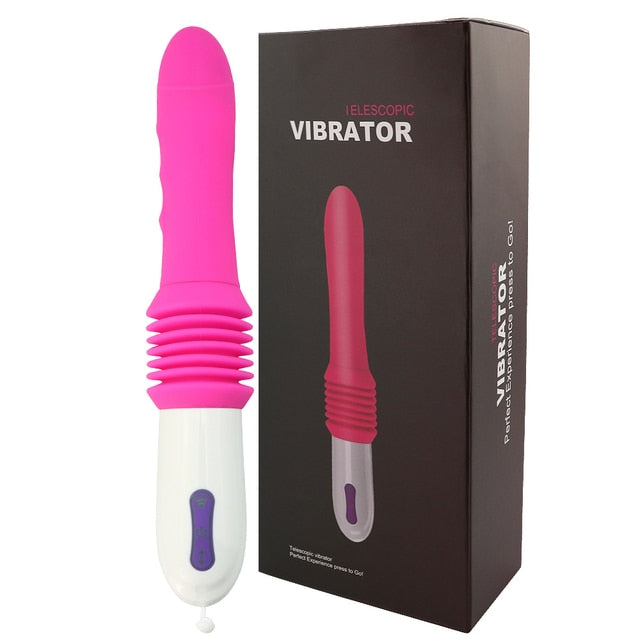 Thrusting Dildo Vibrator Automatic G spot Vibrator with Suction Cup Sex Toy for Women Hand-Free