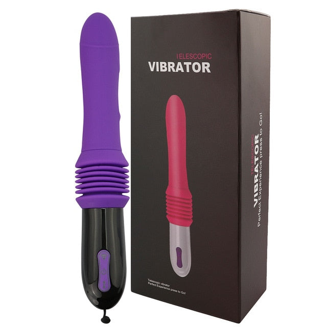 Thrusting Dildo Vibrator Automatic G spot Vibrator with Suction Cup Sex Toy for Women Hand-Free