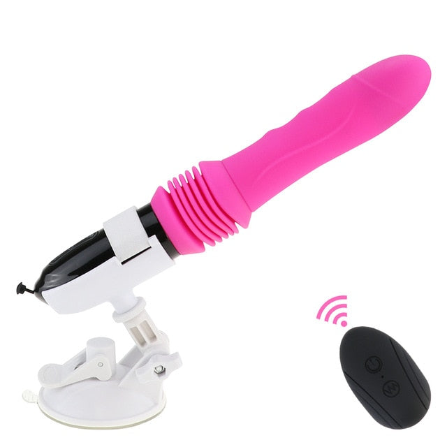 Thrusting Dildo Vibrator Automatic G spot Vibrator with Suction Cup Sex Toy for Women Hand-Free