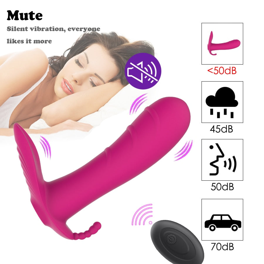 Wireless Remote Control Panties Vibrator for Woman Invisible Wearable G Spot Clitoris Stimulate Anal Plug Adult Sex Toys 18+