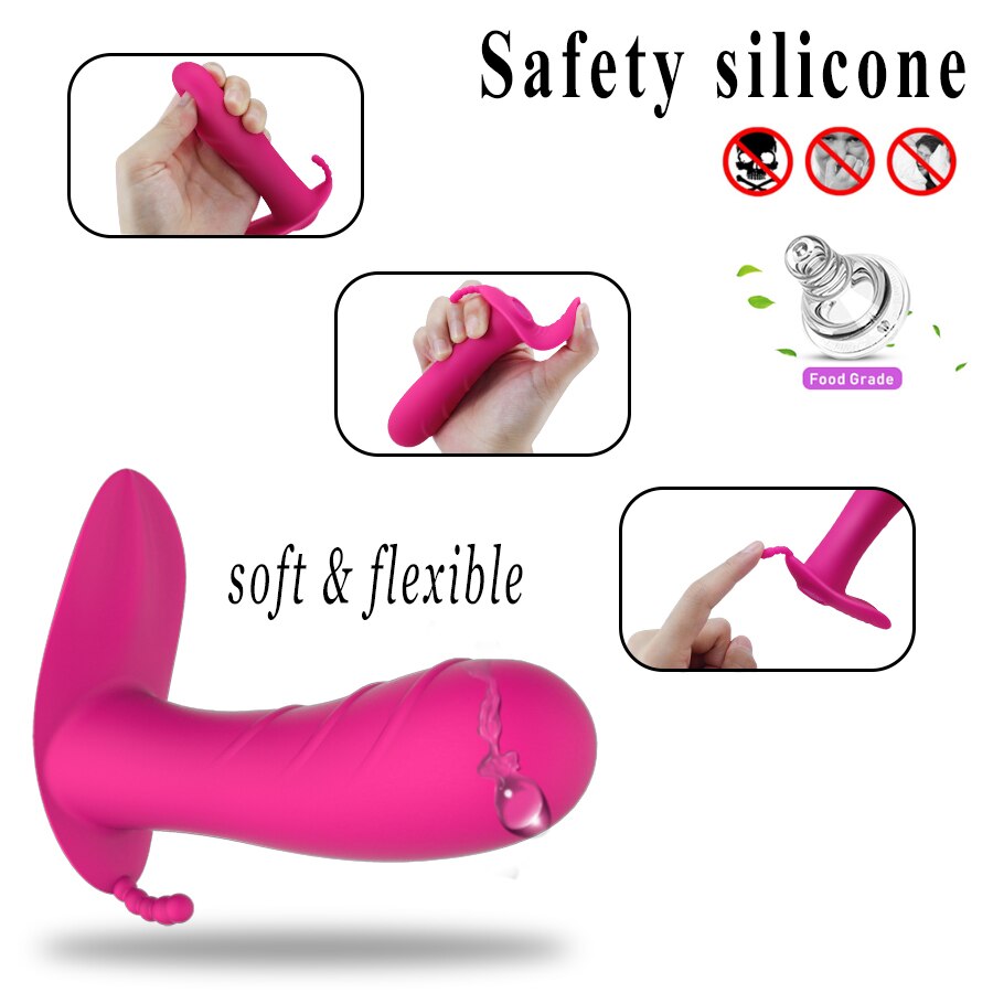 Wireless Remote Control Panties Vibrator for Woman Invisible Wearable G Spot Clitoris Stimulate Anal Plug Adult Sex Toys 18+