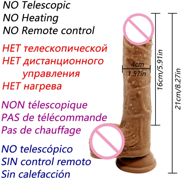 Wireless Remote Telescopic Dildo Vibrator Layer Silicone Big Penis Heating Realistic Dildo G spot Massage Sex Toy For Women Shop